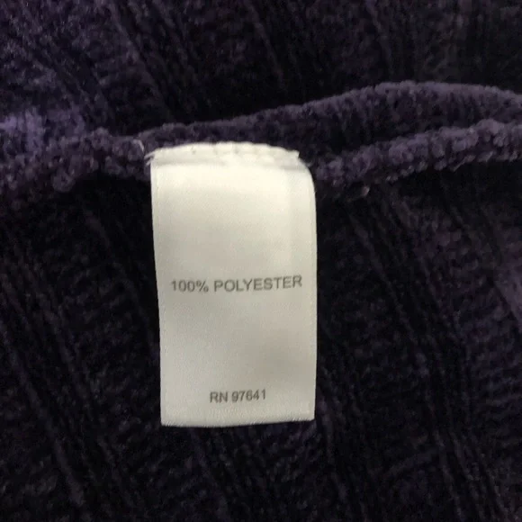 J. Jill Purple Cowl Neck Sweater Luxurious Velour - Picture 7 of 8